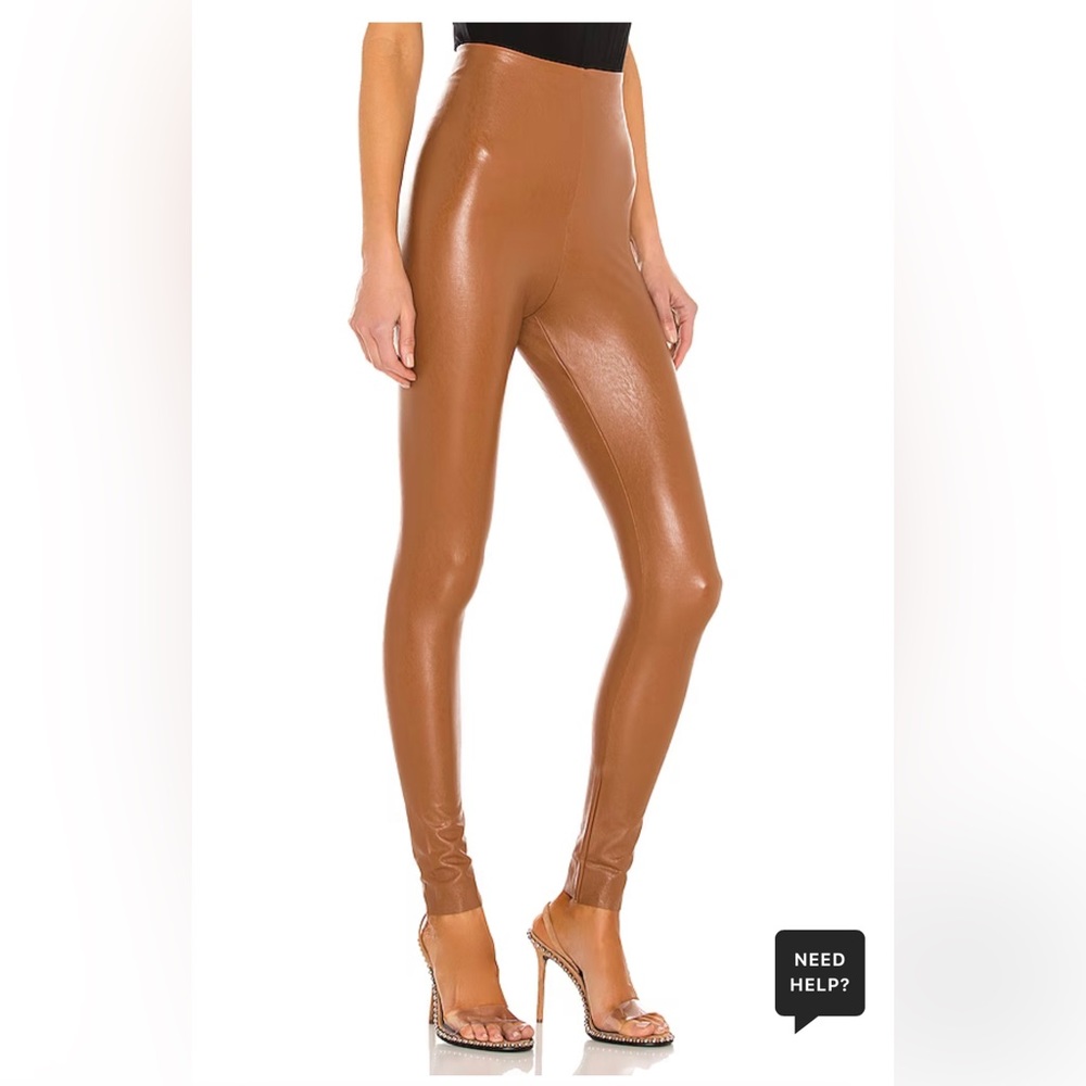 Brown Faux Leather Leggings Commando Medium